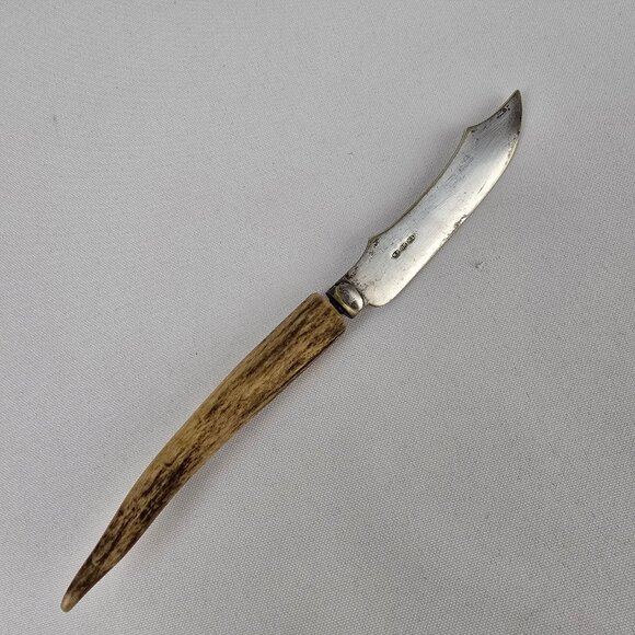 Vintage Horn Handle Abalone Schell Fork & Knife - Picture 10 of 16